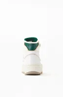 Reebok Women's White & Green Club C Double Geo Mid Sneakers