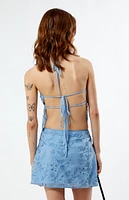 LA Hearts Eyelet Halter Tank Top