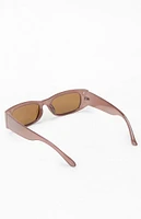 PacSun Mauve Rectangle Sunglasses