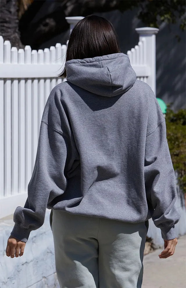 John Galt Heather Grey New York Oversized Hoodie