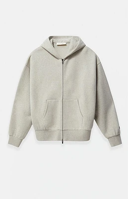 Fear of God Essentials Heather Stone Classic Fleece Zip Up Hoodie