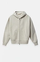 Fear of God Essentials Heather Stone Classic Fleece Zip Up Hoodie