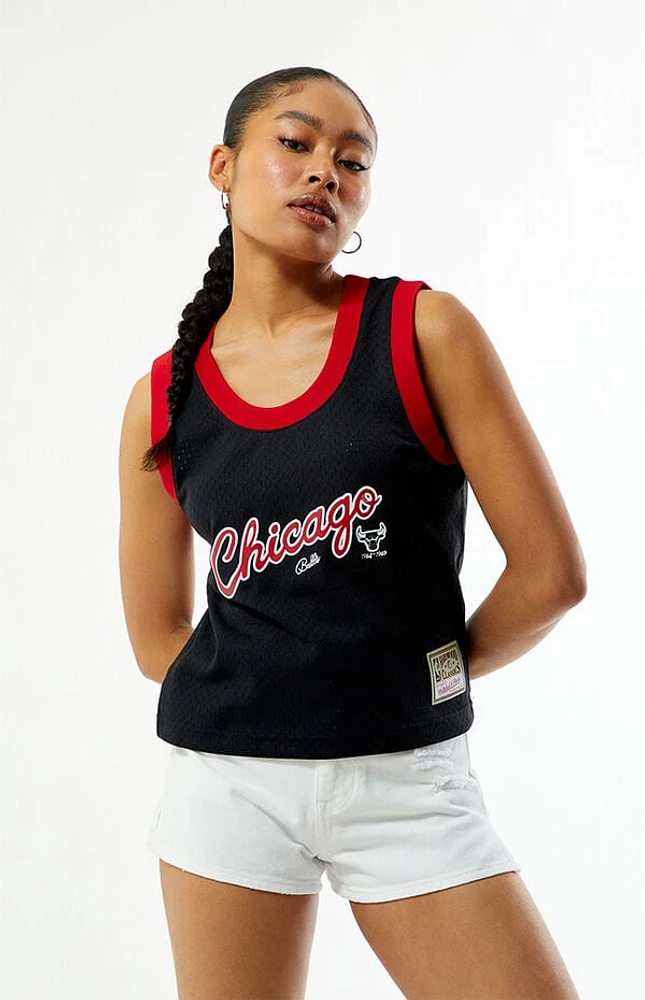 Mitchell & Ness NBA Chicago Bulls Mesh Cropped Tank Top