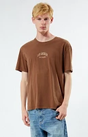 PacSun Brown Los Angeles Embroidered Vintage Wash T-Shirt