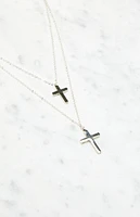 LA Hearts Cross Layered Necklace