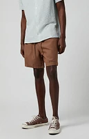 PacSun Brown Cole Cotton Volley Shorts