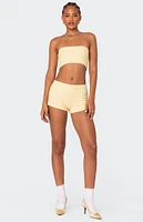 Edikted Raegan Cable Knit Shorts