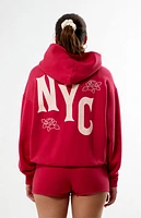 Your Favorite NYC Floral Chainstitched Oversized Hoodie