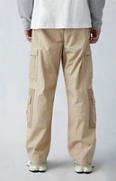 Khaki Canvas Baggy Cargo Pants