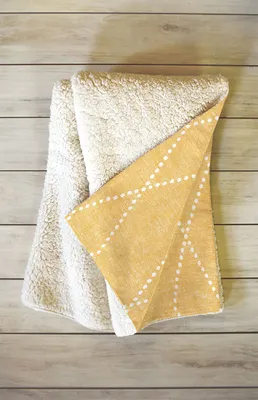 Gold Medium Fleece Throw Blanket