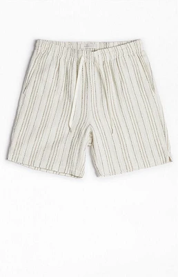 Pacsun Cream Russel Linen Volley Shorts