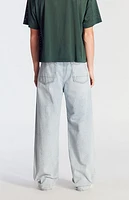 Pacsun Blake Drawstring Extreme Baggy Jeans Light Indigo