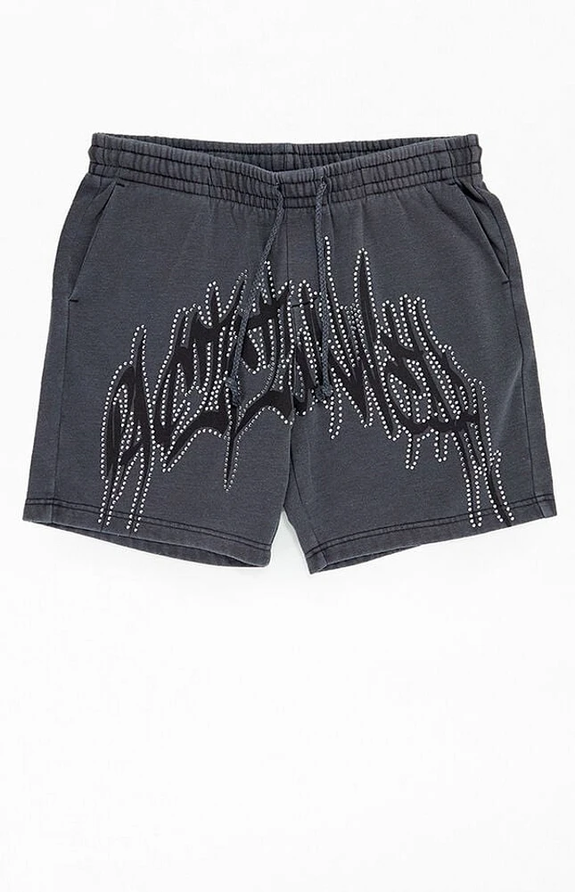Pacsun Handstyles Studded Fleece Sweat Shorts
