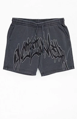 Pacsun Handstyles Studded Fleece Sweat Shorts