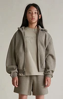 Fear of God Essentials Kids Homestead Heather Full Zip Fleece Hoodie