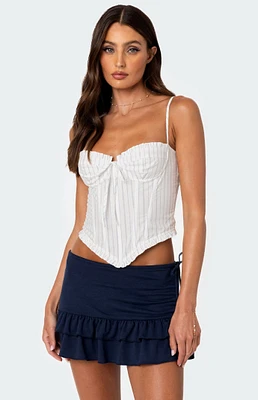 Edikted Greca Striped Poplin Corset