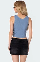 Edikted Jessa Ribbed Tank Top