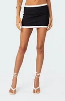 Sutton Contrast Ribbed Mini Skirt