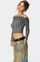 Edikted Daren Off Shoulder Knit Top