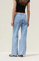 PacSun Medium Indigo Low Rise Wide Leg Jeans