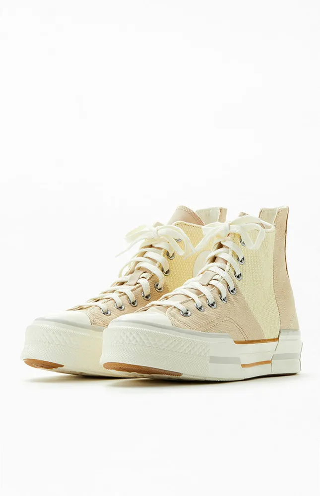 Converse Beige Chuck 70 Plus High Top Sneakers