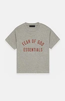 Fear of God Essentials Women's Dark Heather Oatmeal Tri-Blend Crew Neck T-Shirt