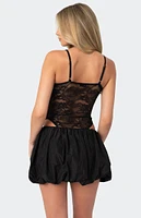 Edikted Strappy Sheer Lace Bodysuit