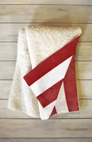 Striped Large Fleece Throw Blanket