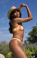 Pacsun Orange Mira Shine High Cut Bikini Bottom