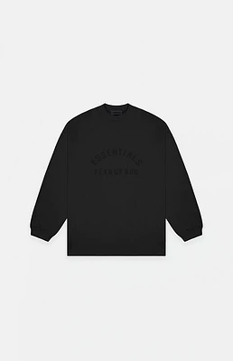 Kids Fear of God Essentials Black Long Sleeve T-Shirt