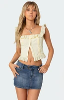 Edikted Square Neck Ruffled Corset