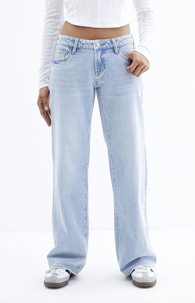 PacSun Light Indigo Low Rise Girlfriend Jeans