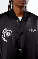Pacsun Underground Records Satin Bomber Jacket
