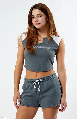 Hot Wheels Rhinestone Dolphin Sweat Shorts