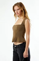 WEWOREWHAT Cap Sleeve Corset Top