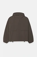 Fear of God Essentials Brown Military Nylon Hooded Anorak Jacket