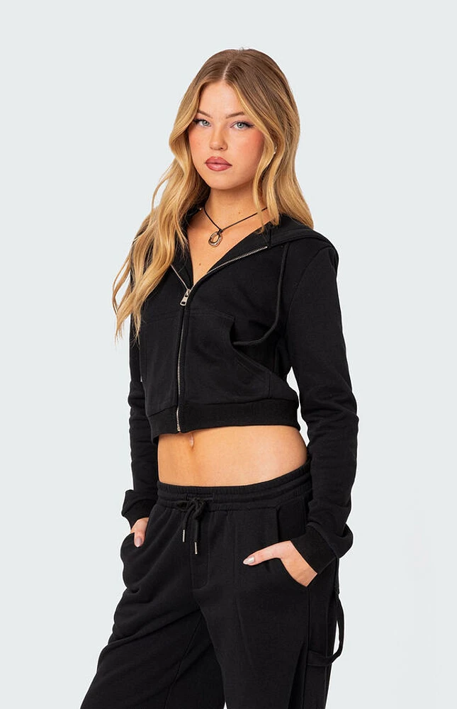 Edikted Annalise Zip Front Hoodie