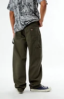 Dickies Green Relaxed Fit Duck Carpenter Pants