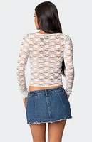 Edikted Mykonos Sheer Lace Top