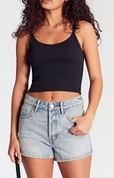 PacSun Light Indigo Button Fly High Waisted Denim Festival Shorts