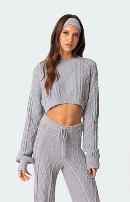Kasey Cable Knit Cropped Sweater