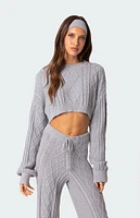 Kasey Cable Knit Cropped Sweater