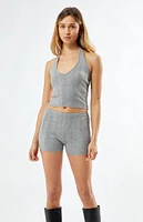 LA Hearts Bow Pointelle Sweater Shorts