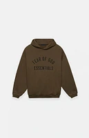 Fear of God Essentials Kids Olive Fleece Hoodie