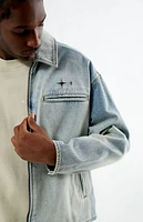 Pacsun Light Indigo Washed Denim Gas Jacket