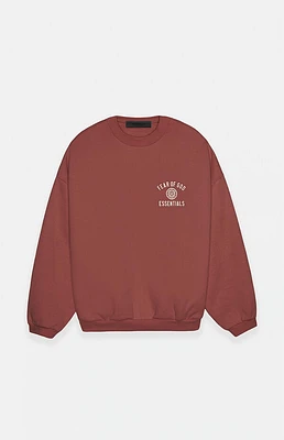 Fear of God Essentials Crimson Fleece Crew Neck Sweatshirt