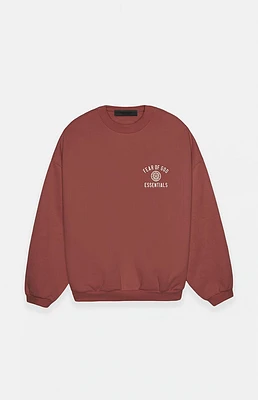 Fear of God Essentials Crimson Fleece Crew Neck Sweatshirt