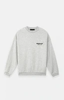 Fear of God Essentials Light Heather Grey Fleece Crew Neck Sweatshirt