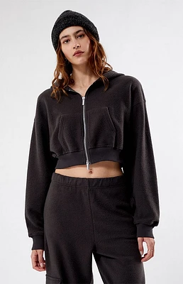 PacSun Cozy Double Zip Cropped Hoodie