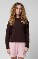 Pacsun Kids Pink Logo Sweat Shorts